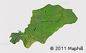 Satellite 3D Map of Mbam, cropped outside