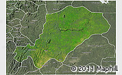 Satellite 3D Map of Mbam, semi-desaturated