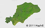 Satellite 3D Map of Mbam, single color outside