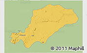 Savanna Style 3D Map of Mbam, single color outside