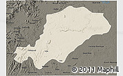 Shaded Relief 3D Map of Mbam, darken