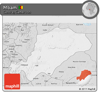 Silver Style 3D Map of Mbam