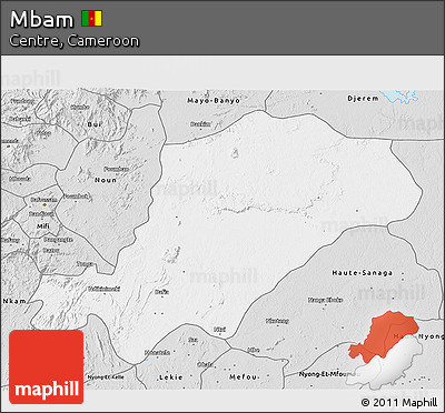 Silver Style 3D Map of Mbam
