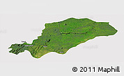 Satellite Panoramic Map of Mbam, cropped outside