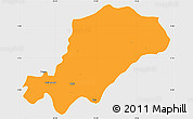 Political Simple Map of Mbam, single color outside