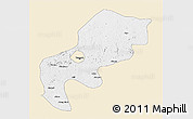 Classic Style 3D Map of Mefou, single color outside