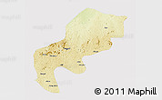 Physical 3D Map of Mefou, cropped outside
