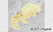 Physical 3D Map of Mefou, desaturated