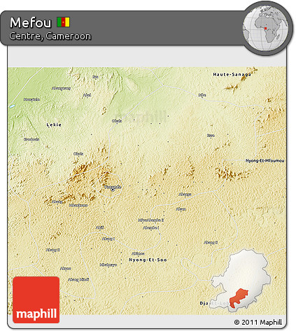 Physical 3D Map of Mefou