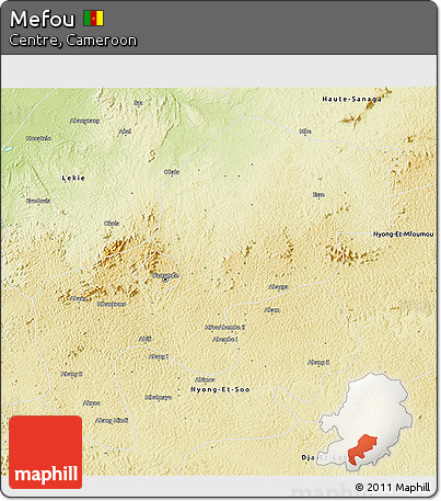 Physical 3D Map of Mefou