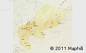 Physical 3D Map of Mefou, lighten