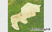 Physical 3D Map of Mefou, satellite outside