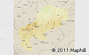 Physical 3D Map of Mefou, shaded relief outside