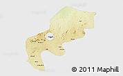 Physical 3D Map of Mefou, single color outside