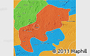 Political 3D Map of Mefou
