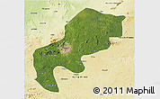 Satellite 3D Map of Mefou, physical outside