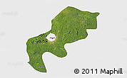 Satellite 3D Map of Mefou, single color outside