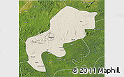 Shaded Relief 3D Map of Mefou, satellite outside