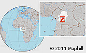 Gray Location Map of Mefou, highlighted parent region