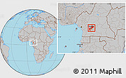 Gray Location Map of Mefou