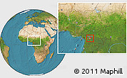 Satellite Location Map of Mefou, within the entire country