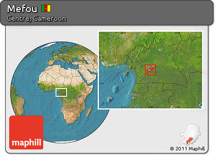 Satellite Location Map of Mefou