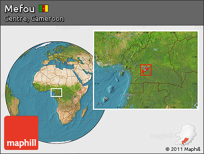Satellite Location Map of Mefou