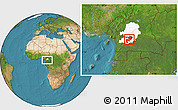Satellite Location Map of Mefou, highlighted parent region