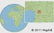 Savanna Style Location Map of Mefou