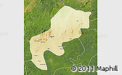 Physical Map of Mefou, satellite outside