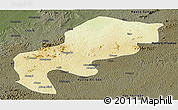 Physical Panoramic Map of Mefou, darken
