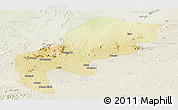 Physical Panoramic Map of Mefou, lighten
