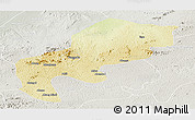 Physical Panoramic Map of Mefou, lighten, semi-desaturated
