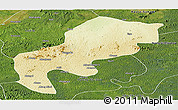 Physical Panoramic Map of Mefou, satellite outside