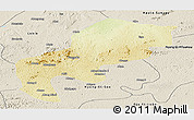 Physical Panoramic Map of Mefou, shaded relief outside