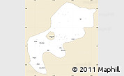 Classic Style Simple Map of Mefou, single color outside