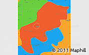 Political Simple Map of Mefou