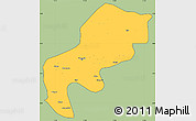 Savanna Style Simple Map of Mefou, cropped outside