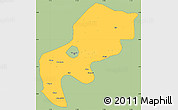 Savanna Style Simple Map of Mefou, single color outside