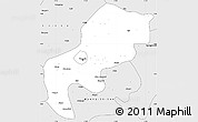 Silver Style Simple Map of Mefou
