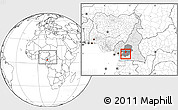 Blank Location Map of Mfoundi(Yaounde), highlighted country, highlighted parent region, within the entire country