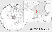 Blank Location Map of Mfoundi(Yaounde), highlighted country
