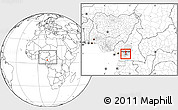 Blank Location Map of Mfoundi(Yaounde), highlighted parent region, within the entire country