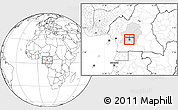 Blank Location Map of Mfoundi(Yaounde), highlighted parent region