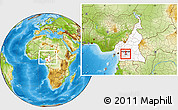 Physical Location Map of Mfoundi(Yaounde), highlighted country, within the entire country