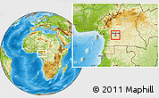 Physical Location Map of Mfoundi(Yaounde)