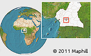 Satellite Location Map of Mfoundi(Yaounde), highlighted country