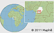 Savanna Style Location Map of Mfoundi(Yaounde), highlighted parent region