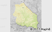 Physical 3D Map of Boumba-Et-Ngoko, desaturated