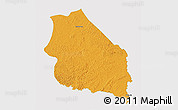 Political 3D Map of Boumba-Et-Ngoko, single color outside